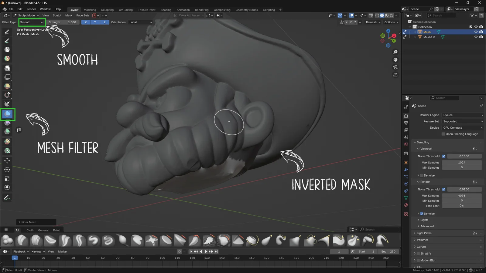 How to Cut a Model in Blender Sculpt Mode — illustration 7
