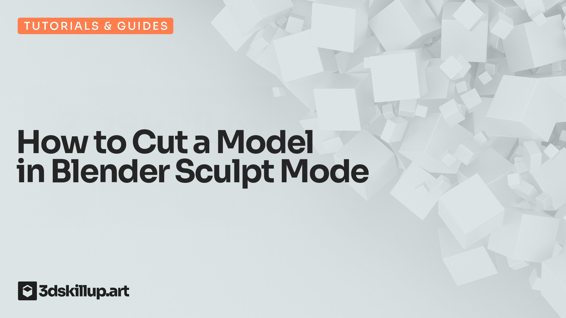 How to Cut a Model in Blender Sculpt Mode