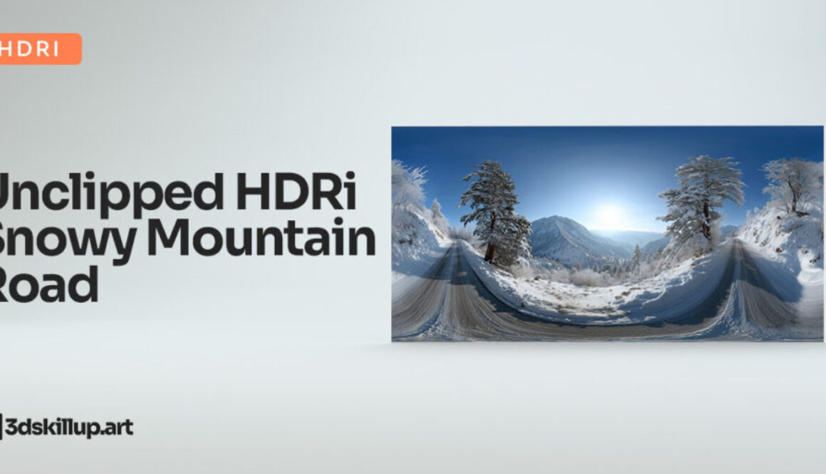Hdri Unclipped Snowy Mountain Road