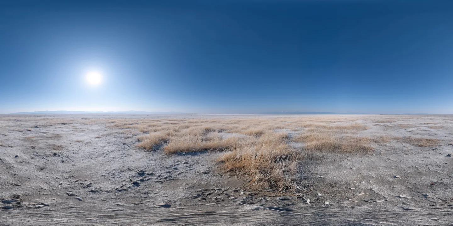 Unclipped Hdri Arid Salt Flat Plains