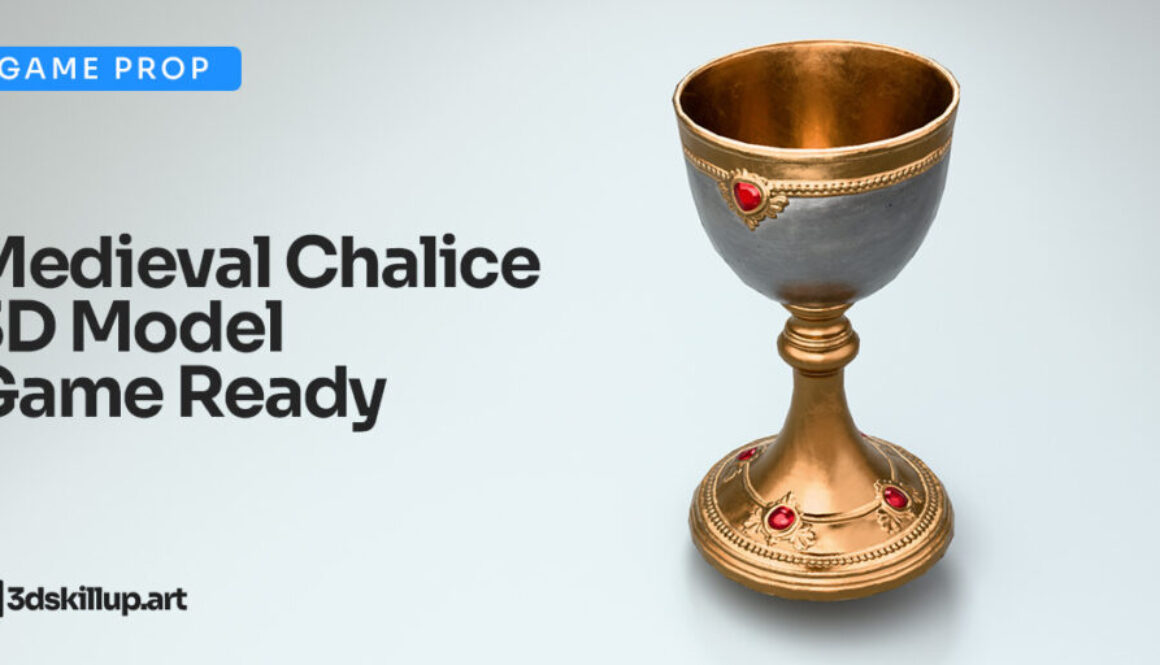 Medieval Chalice 3D Model Game Ready PBR Asset