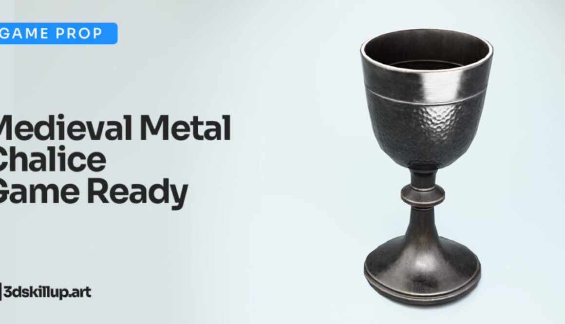 Medieval Metal Chalice 3D Model – Game Ready PBR Asset