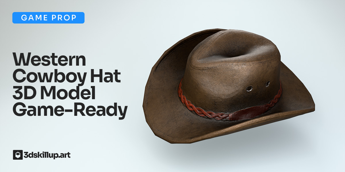 Western Cowboy Hat 3D Model – Game Ready Asset