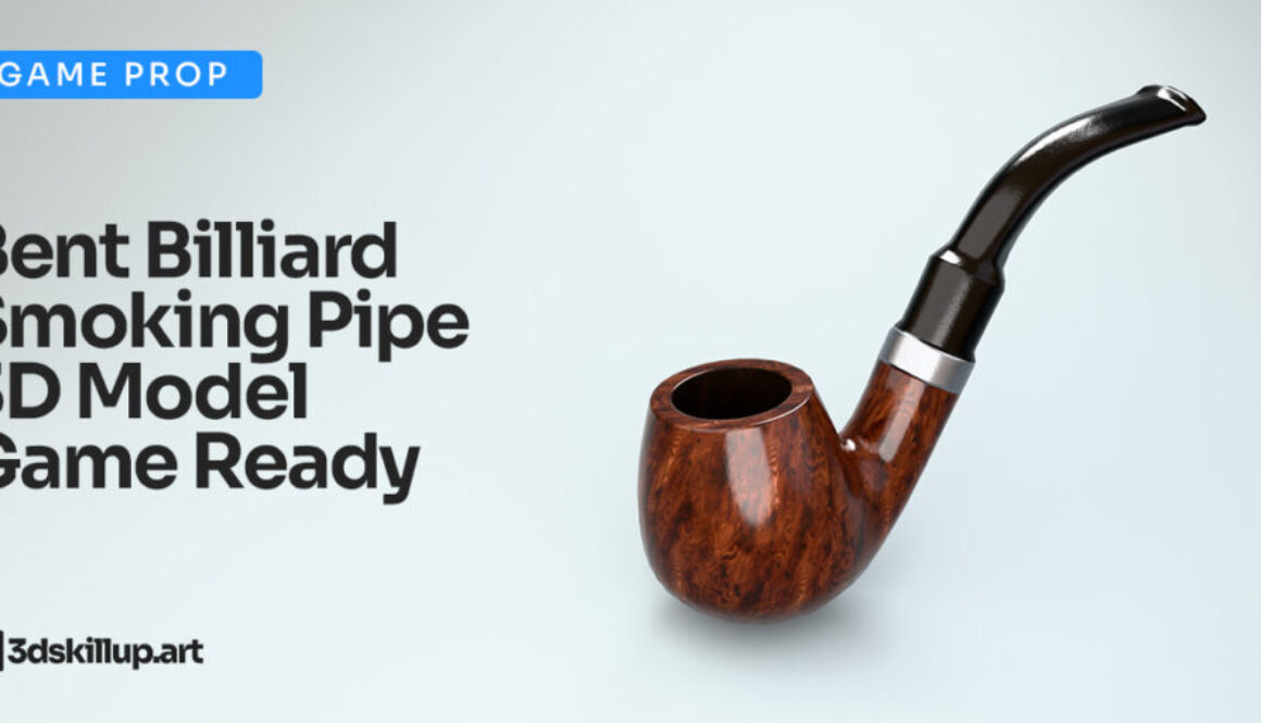 Bent Billiard Pipe 3D Model – Game Ready Asset