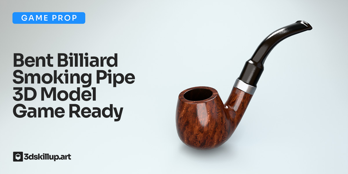 Bent Billiard Pipe 3D Model – Game Ready Asset