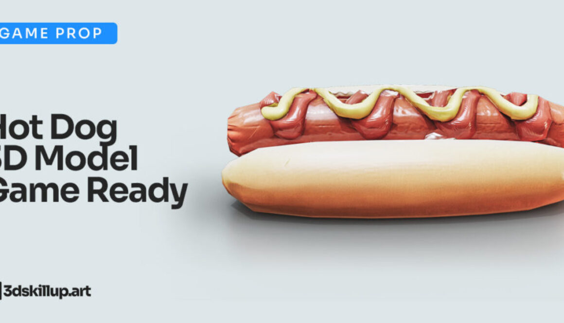 Hot Dog 3D Model – Game-Ready Low Poly Food Asset
