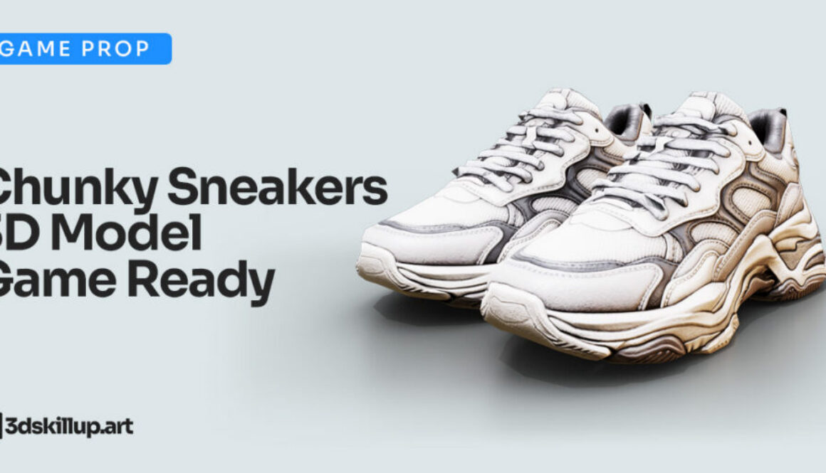 Chunky Sneakers 3D Model for Unity URP