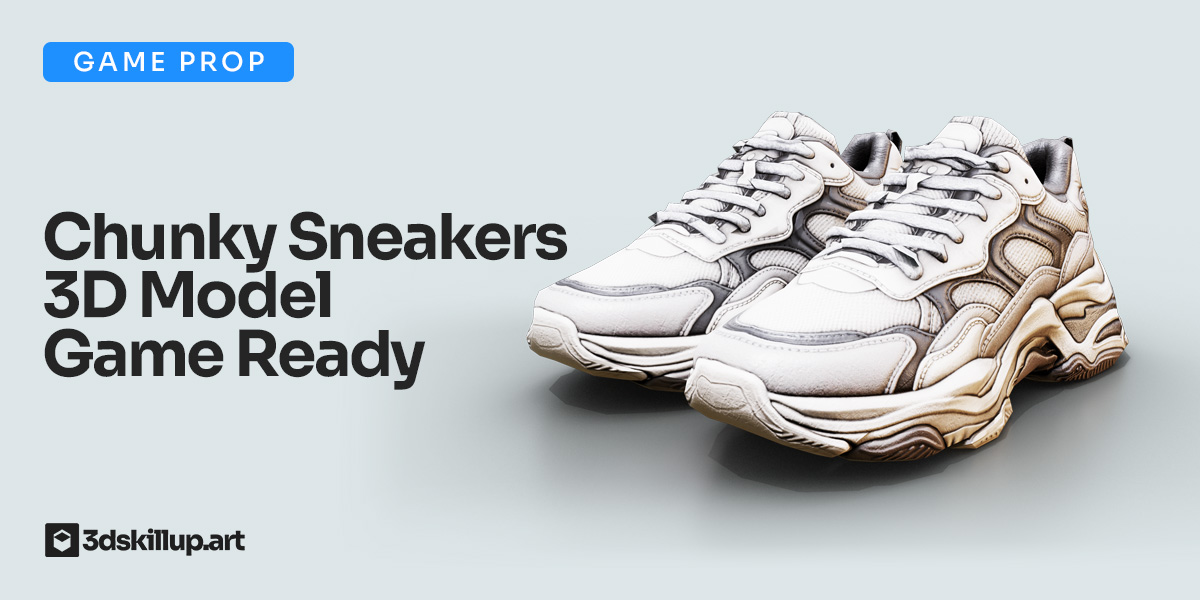 Chunky Sneakers 3D Model for Unity URP