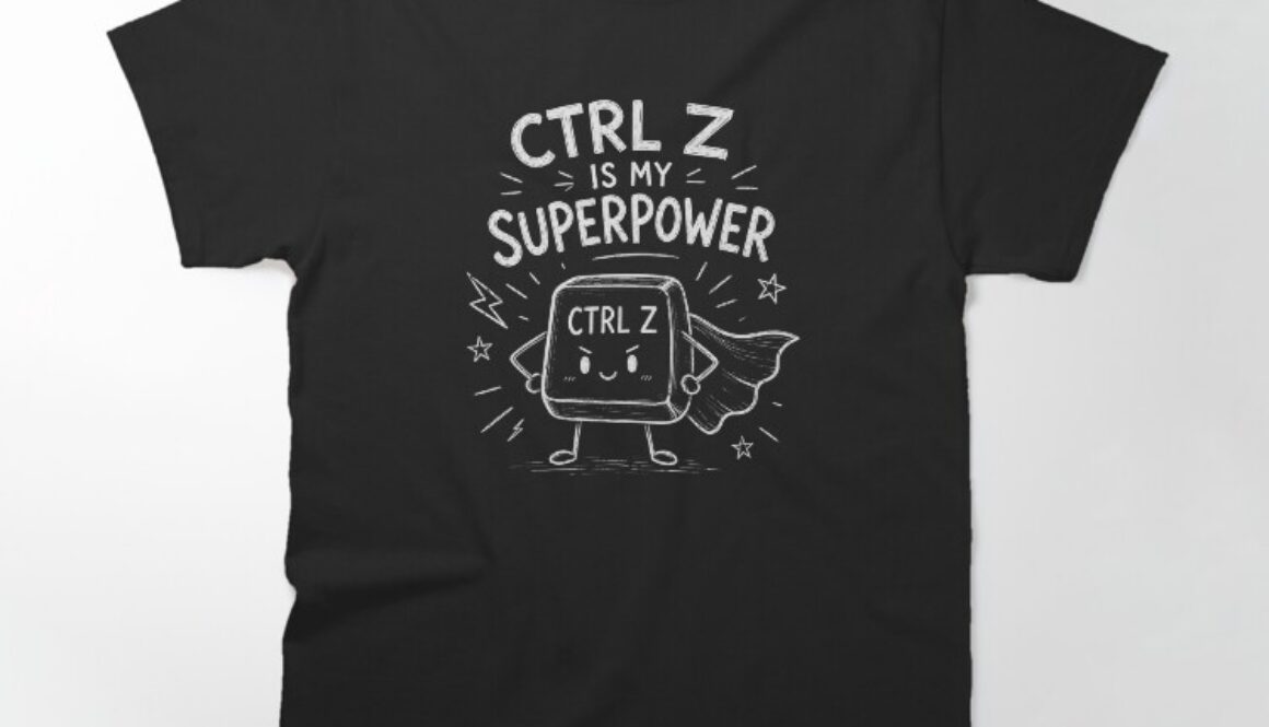 Ctrl Z Superpower Designer T-Shirt