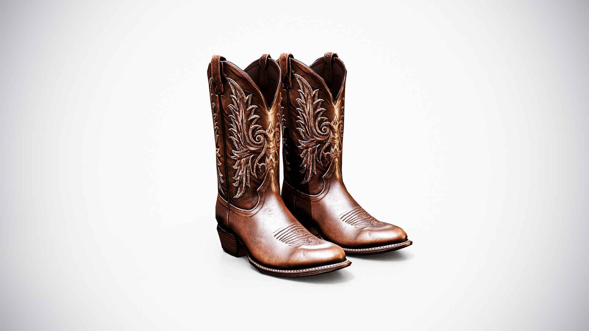 Cowboy Boots 3D Model – Game-Ready Western Asset