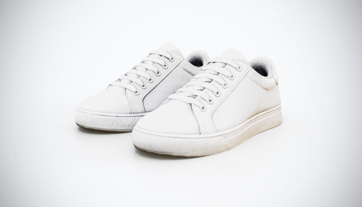 White Sneakers 3D Model Game Ready