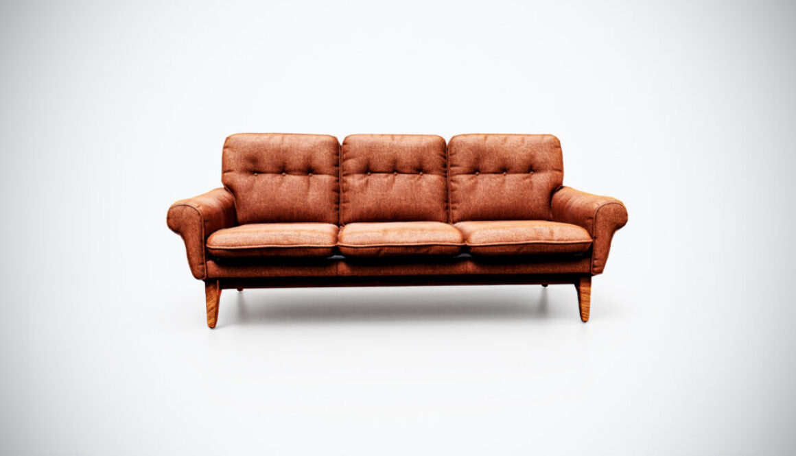 Vintage Fabric Sofa 3D Model Game-Ready