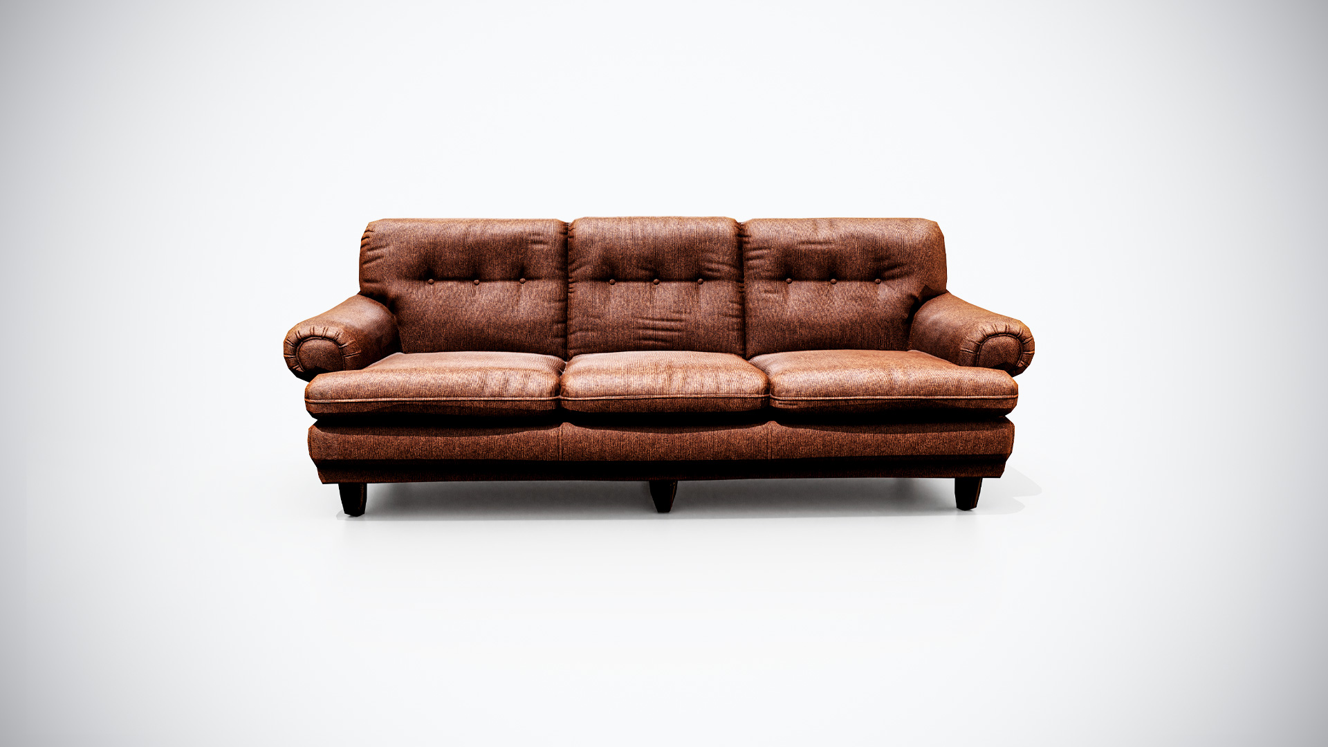 Vintage Sofa 3D Model Game Ready For Unity Unreal