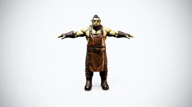 Rigged Orc Blacksmith Game Ready 3D Model