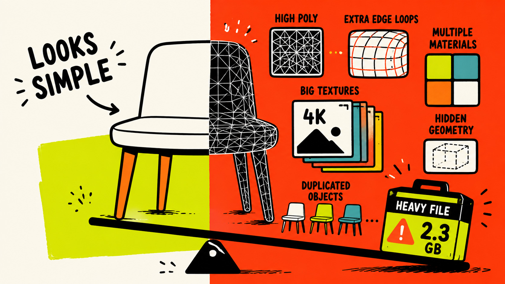 Why Your 3D Model Is Too Heavy Even If It Looks Simple