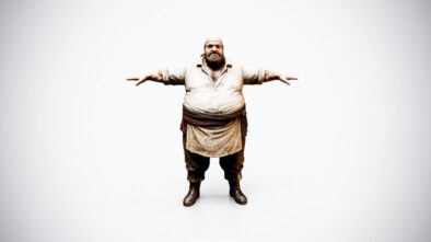 Rigged Pirate Cook Game Ready - 3D Model